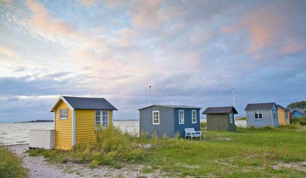 Beach bungalows at Ærøskøbing. Photo by Dominic Arizona Bonuccelli