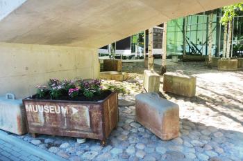 Suitcases outside Tallinn’s Museum of Occupations are a visual reminder of the people who fled — or were deported from — Estonia in the 20th century.