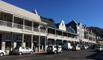 View of historic Simon’s Town, South Africa.