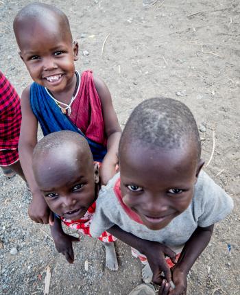 Kids are the same everywhere: cute and curious.