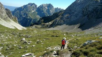 Steve Mullen near Rifugio Pian de Fontana, Italy. Photo by Inga Aksamit