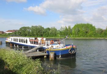 View of the 12-passenger Panache while moored.