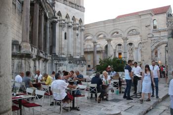 Inside Diocletian’s Palace after most of the tourists had gone.