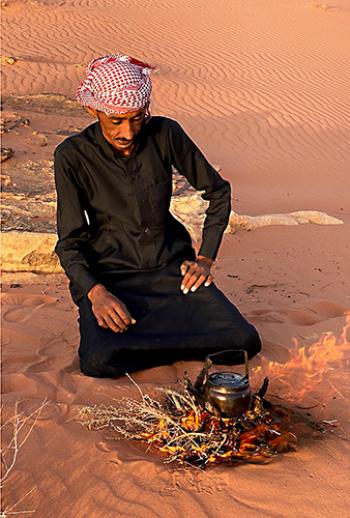 Sunset teatime in Wadi Rum — Jordan. Photo by Norman Dailey