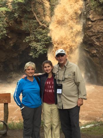 Vera, Mackenzie and Stephen at Lake Nakuru National Park, Kenya.