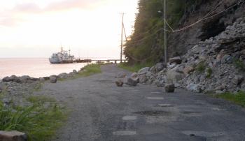 Regular rockfalls continue to be a problem in Dominica in the aftermath of hurricane Maria.