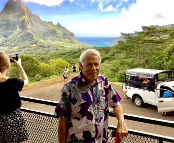 Steve Plotkin in Mo'orea, French Polynesia.