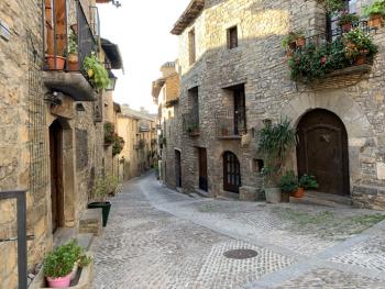 Street in Ainsa in the Spanish Pyrenees.