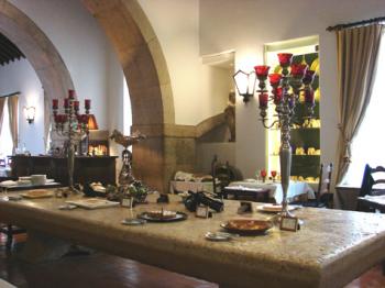 The marble prep table from the former kitchen of Palácio Nacional de Queluz — Lisbon.