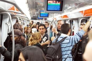 City transit lines that cover tourist sights (such as Rome’s notorious bus No. 64) are happy hunting grounds for pickpockets. Stay alert and keep your valuables secure. Photo by Rick Steves